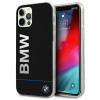 BMW BMHCP12MPCUBBK Signature Printed Logo -kovakotelo Apple iPhone 12 / 12 Pro -puhelimelle, musta