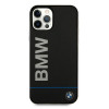 BMW BMHCP12MPCUBBK Signature Printed Logo -kovakotelo Apple iPhone 12 / 12 Pro -puhelimelle, musta