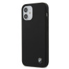 BMW BMHCP12SSILBK Silicone Signature -kovakotelo Apple iPhone 12 mini -puhelimelle, musta