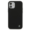 BMW BMHCP12SSILBK Silicone Signature -kovakotelo Apple iPhone 12 mini -puhelimelle, musta