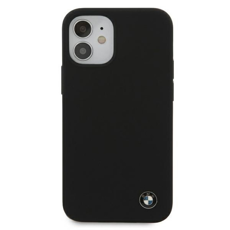 BMW BMHCP12SSILBK Silicone Signature -kovakotelo Apple iPhone 12 mini -puhelimelle, musta