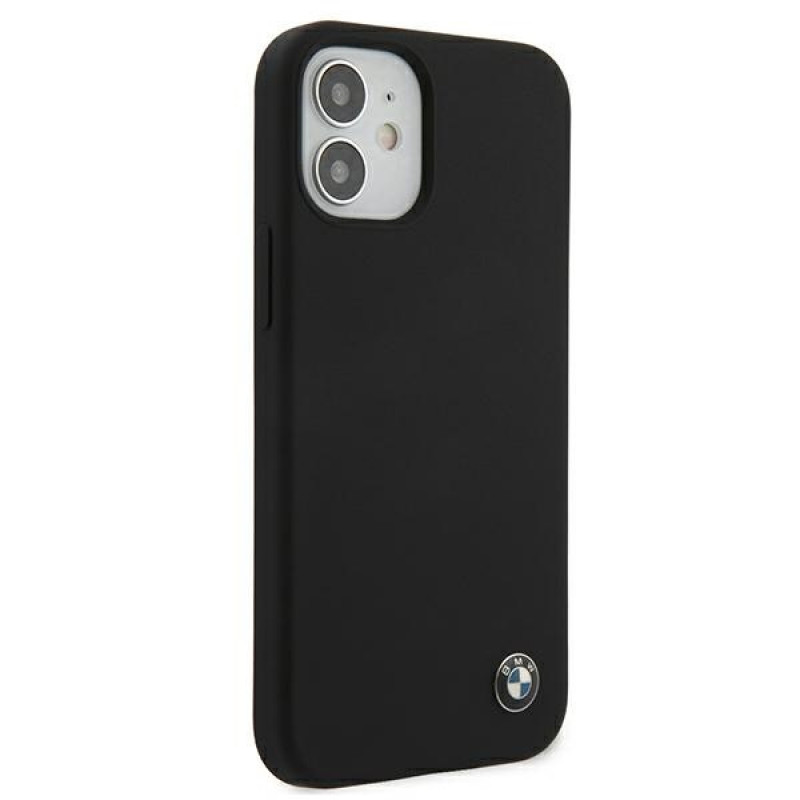 BMW BMHCP12SSILBK Silicone Signature -kovakotelo Apple iPhone 12 mini -puhelimelle, musta