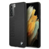 BMW BMHCS21MSLLBK Signature Logo Imprint -kovakotelo Samsung Galaxy S21+:lle, musta