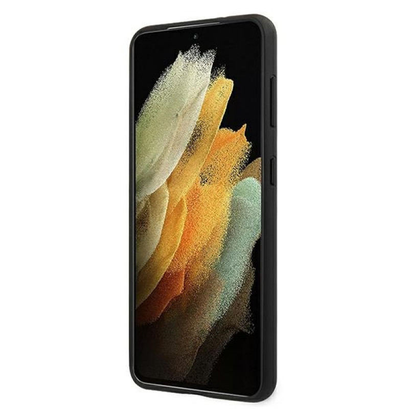 BMW BMHCS21MSLLBK Signature Logo Imprint -kovakotelo Samsung Galaxy S21+:lle, musta