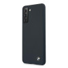 BMW BMHCS21MSILNA Silicone Signature -kovakotelo Samsung Galaxy S21+:lle, laivastonsininen