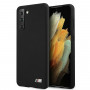 BMW BMHCS21MMSILBK Silicone M Collection -suojakotelo Samsung Galaxy S21+:lle, musta