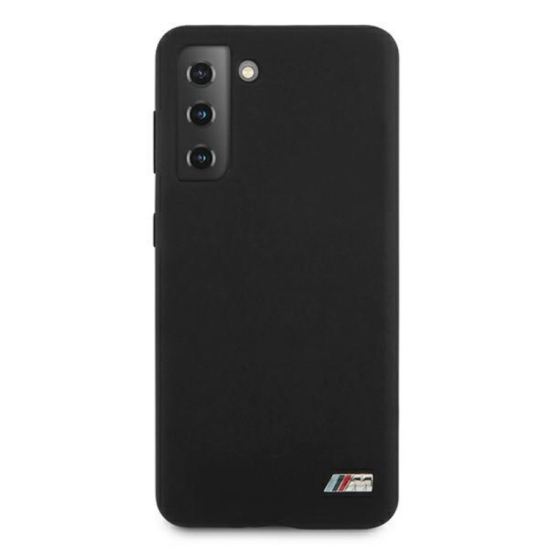 BMW BMHCS21MMSILBK Silicone M Collection -suojakotelo Samsung Galaxy S21+:lle, musta