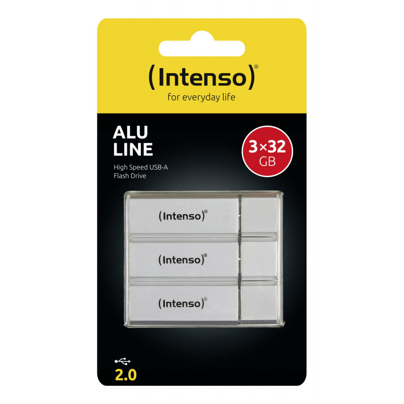 Intenso 3521483 USB-muistitikku, 32 GB, USB Type-A 2.0, hopea