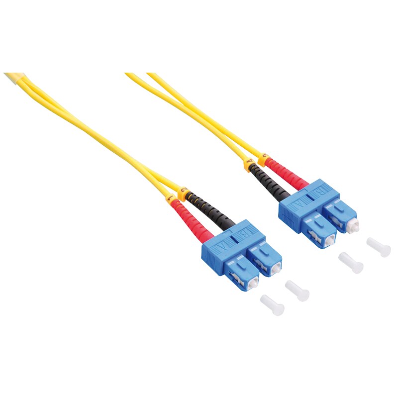 LogiLink FP0SC10 kuituoptinen liitäntäkaapeli SC/SC OS2 9/125 µm duplex, 10 m, keltainen