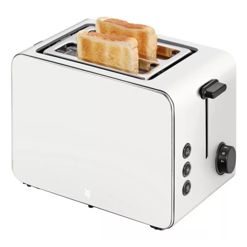 WMF Stelio 414210001 leivänpaahdin, 2 viipaletta, ruostumaton teräs, Paper Grey, 1050 W