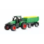 Amewi metallitraktori perävaunulla, 1:64, RTR, vihreä