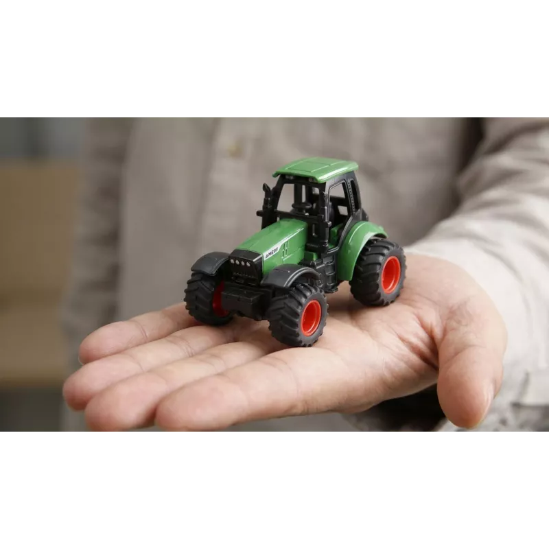 Amewi metallitraktori perävaunulla, 1:64, RTR, vihreä