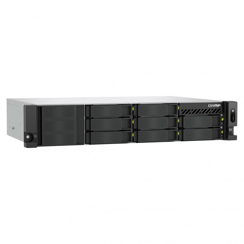 QNAP TS-h1073BXeU-RP-8G 2U -telakka-NAS, Ryzen Embedded V1780B, 8 GB DDR4, redundantti virtalähde