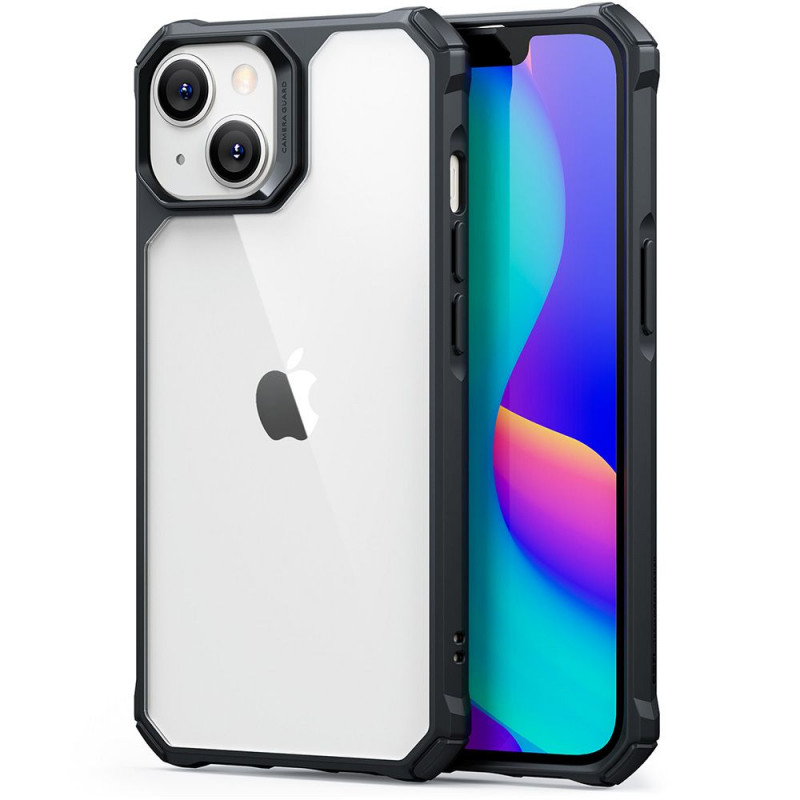 ESR Air Armor -suojakotelo ESR515 Apple iPhone 14 Plus / 15 Plus -puhelimelle, kirkas/musta