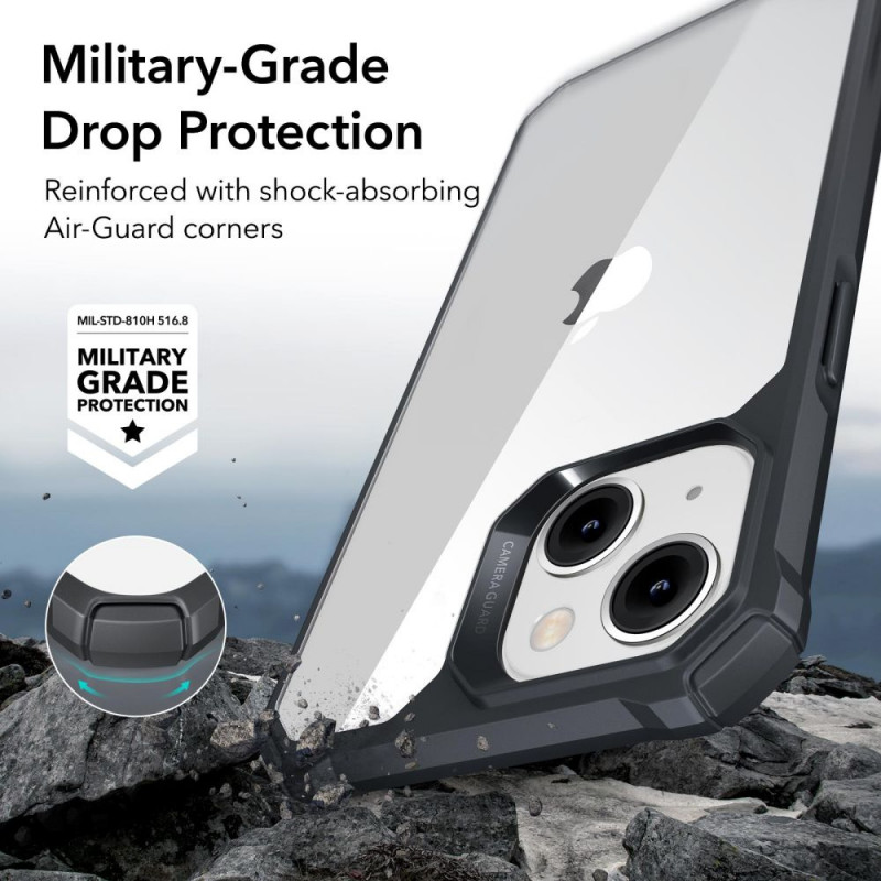 ESR Air Armor -suojakotelo ESR515 Apple iPhone 14 Plus / 15 Plus -puhelimelle, kirkas/musta