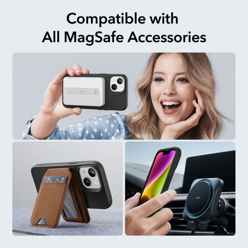 ESR Classic Hybrid HaloLock MagSafe -suojakotelo Apple iPhone 14 Plus / 15 Plus -puhelimelle, ESR564, musta