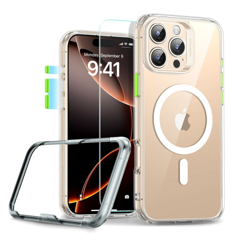 ESR Classic Pro Set HaloLock MagSafe -suojakotelo ja karkaistu lasi Apple iPhone 16 Pro Max -puhelimelle, kirkas