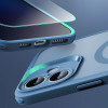 ESR Classic Pro Set HaloLock MagSafe -suojakotelo karkaistulla lasilla Apple iPhone 16 -puhelimelle, huurretun sininen