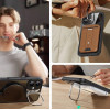 ESR Classic Hybrid Kickstand HaloLock MagSafe -kuori karkaistulla lasilla Apple iPhone 16 -puhelimelle, kirkas/musta