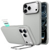 ESR Leather Kickstand MagSafe -nahkakotelo Apple iPhone 17 Pro Max / 18 Pro Max -puhelimelle, harmaa