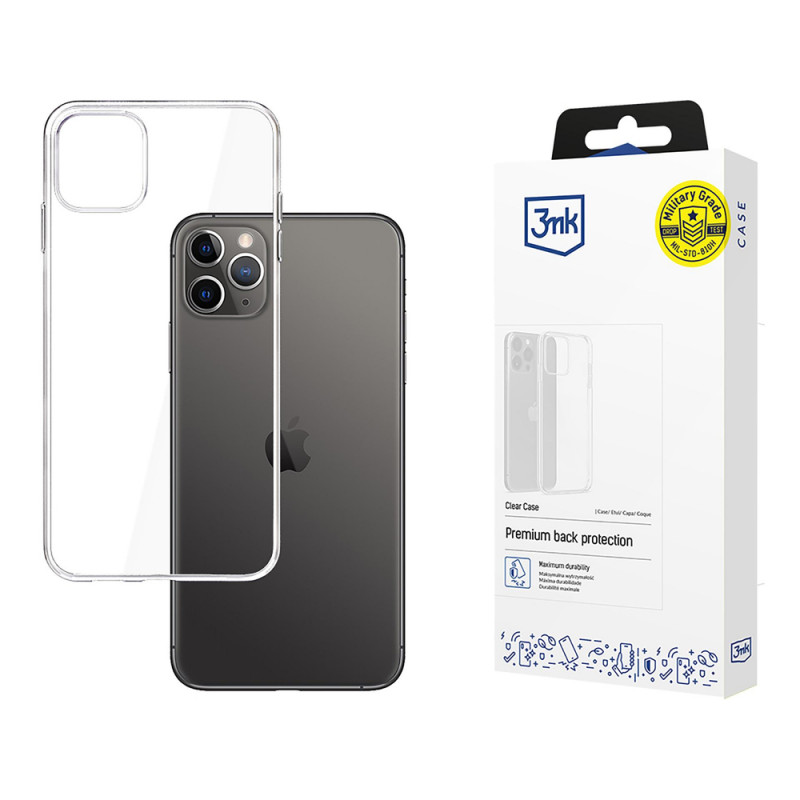 3MK Clear Case Apple iPhone 11 Pro Max -suojakotelo, läpinäkyvä