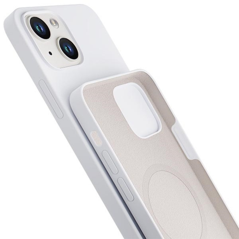 3MK Hardy Case MagSafe Apple iPhone 14 Plus / 15 Plus silikonikuori, valkoinen