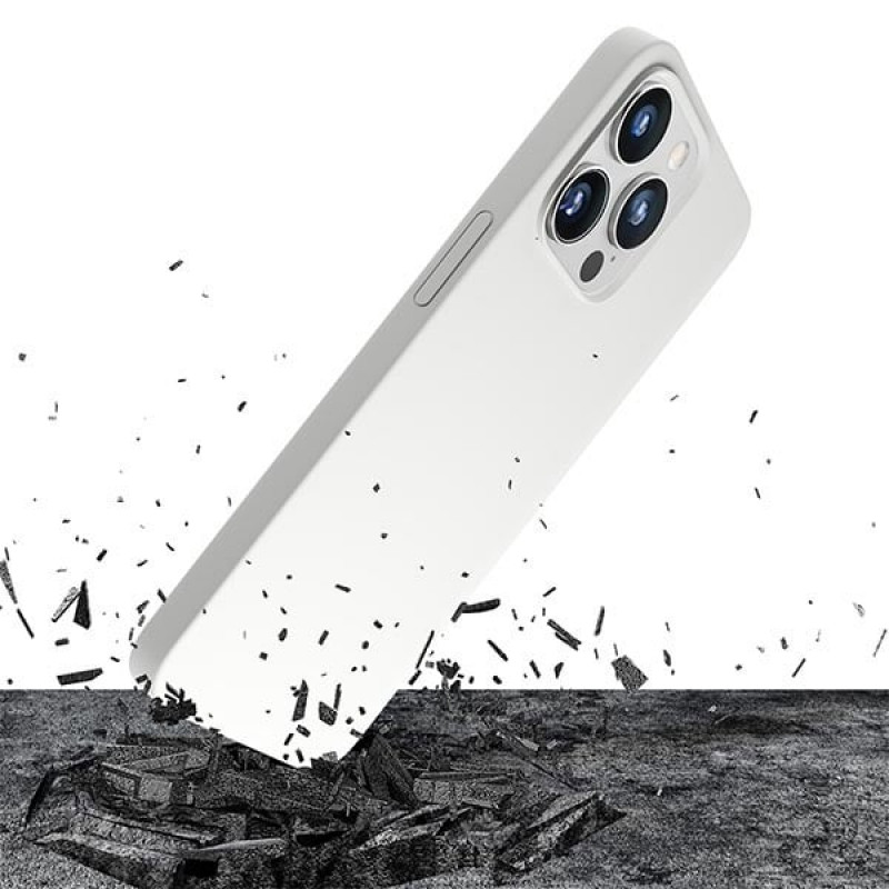 3MK Hardy Case MagSafe Apple iPhone 14 Pro Max -silikonikuori, valkoinen