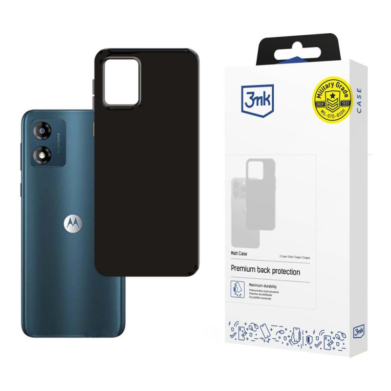 3MK Matt Case Motorola Moto E13 -suojakotelo, musta, 3MK4591
