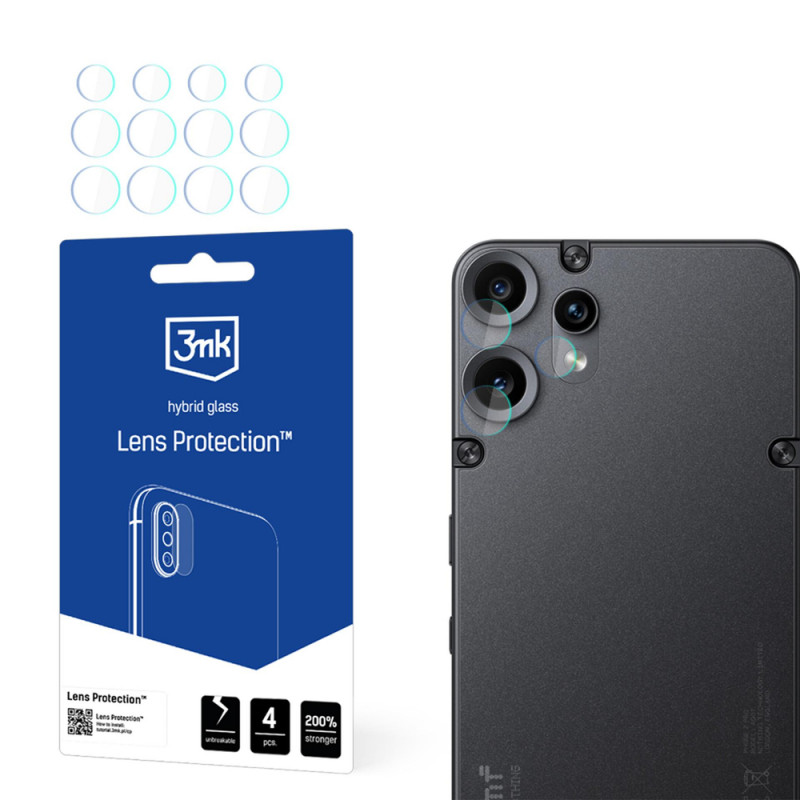 3MK Lens Protection hybridikameran linssilasi CMF Phone 2 Pro by Nothing -puhelimeen (4 kpl)