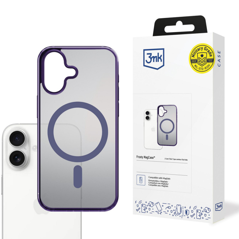 3MK Frosty MagCase Apple iPhone 17 -suojakotelo, violetti