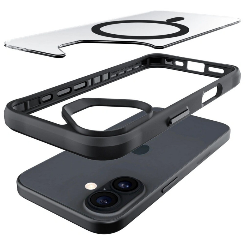 3MK Satin Armor MagCase Apple iPhone 17 -suojakotelo, musta