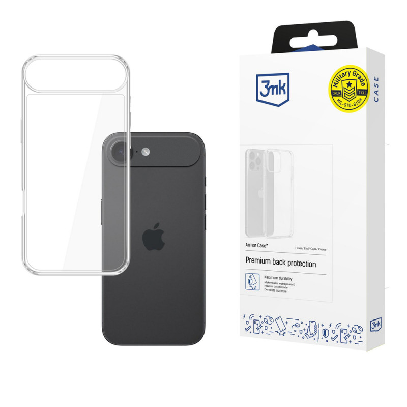 3MK Armor Case -suojakotelo Apple iPhone Air -puhelimelle, läpinäkyvä