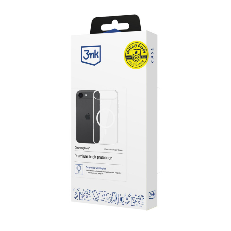 3MK Clear MagCase Apple iPhone Air -suojakotelo, läpinäkyvä