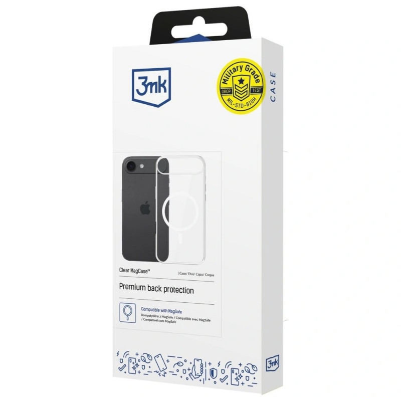 3MK Clear MagCase Apple iPhone Air -suojakotelo, läpinäkyvä