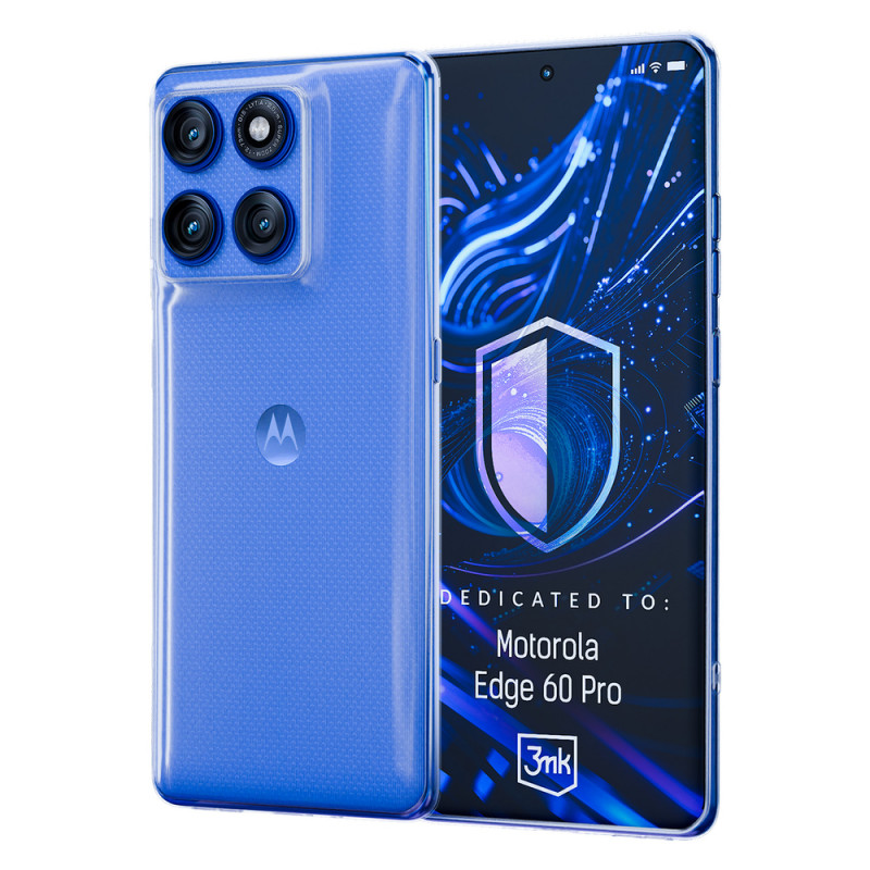 3MK Clear Case Motorola Edge 60 Pro -puhelimelle, läpinäkyvä