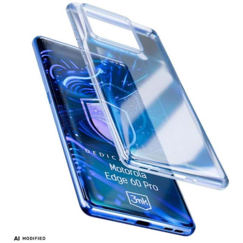 3MK Clear Case Motorola Edge 60 Pro -puhelimelle, läpinäkyvä