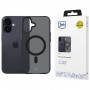 3MK Smoke Matt MagCase -kuori Apple iPhone 17:lle, musta