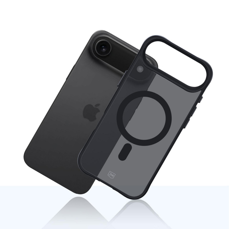 3MK Smoke Matt MagCase -suojakotelo Apple iPhone Air -puhelimelle, musta