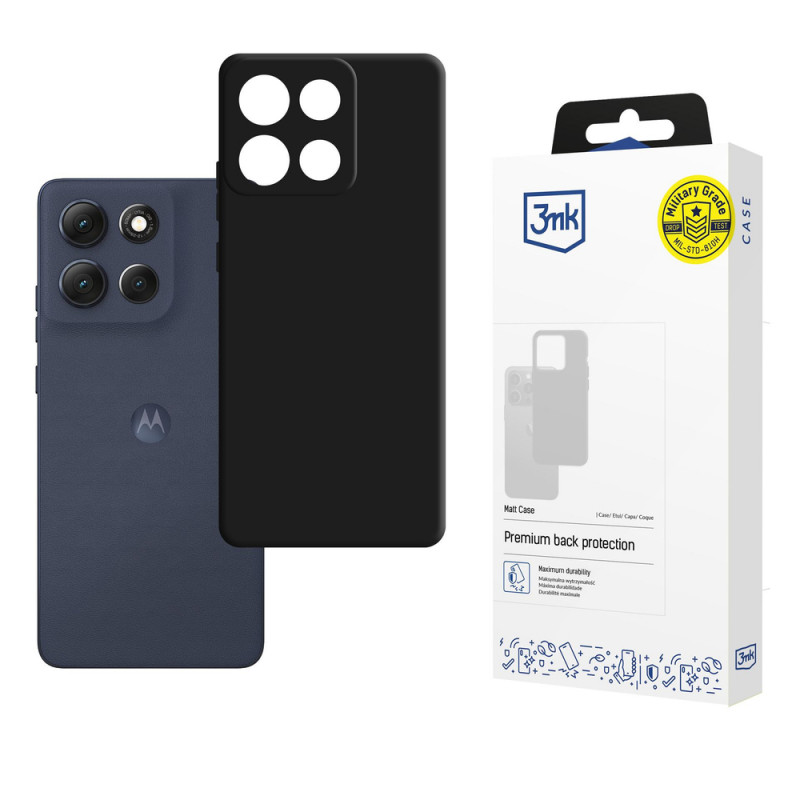 3MK Matt Case Motorola Moto G86, musta