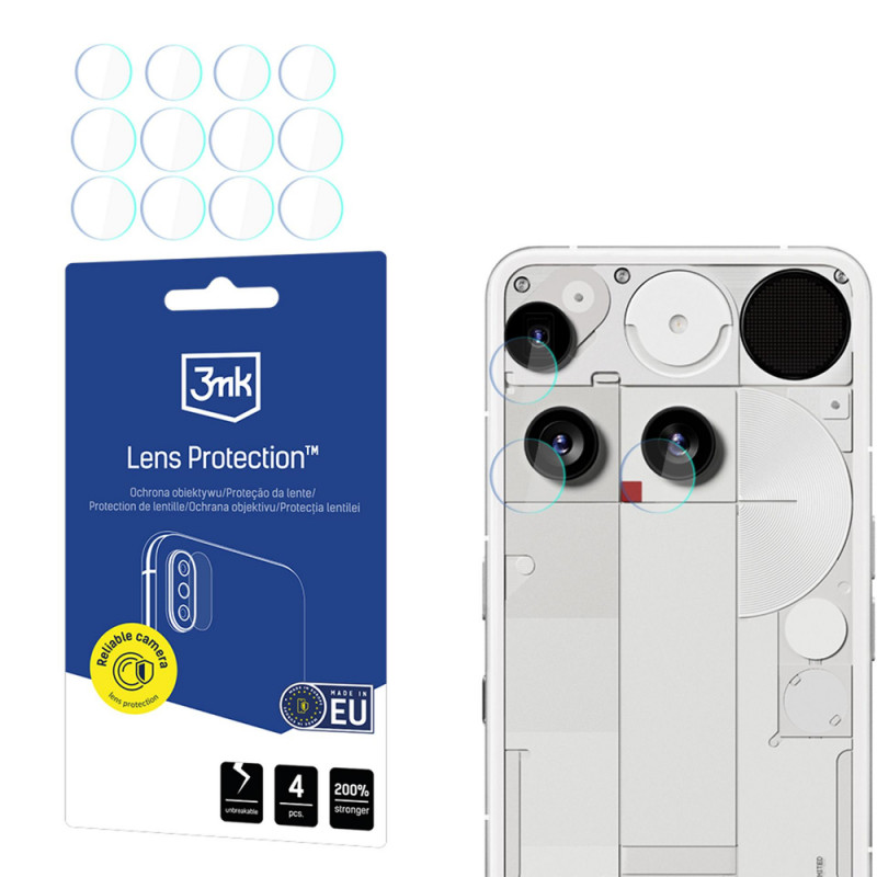 3MK Lens Protection Nothing Phone (3) -kameran linssinsuoja (4 kpl)