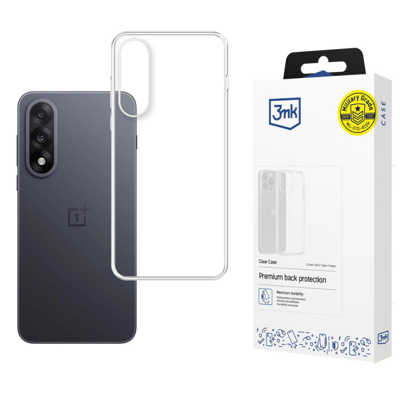 3MK Clear Case -suojakotelo OnePlus Nord 5:lle, läpinäkyvä