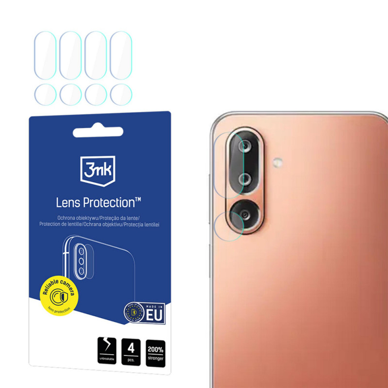 3MK Lens Protection -kameran linssinsuojus Samsung Galaxy M36:lle (4 kpl)