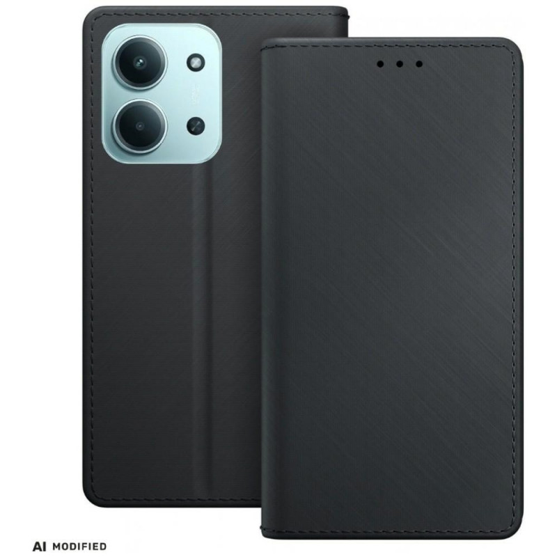 3MK Wallet Case -lompakkokotelo Redmi 15C 4G / 5G (171 mm) / Poco C85 4G -puhelimelle, musta