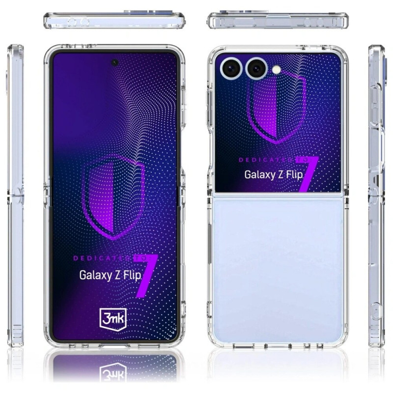 3MK Armor Case suojakotelo Samsung Galaxy Z Flip7:lle, läpinäkyvä