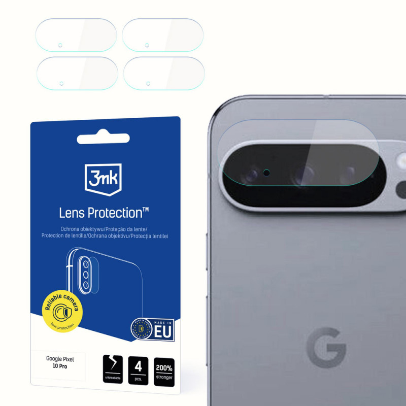 3MK Lens Protection -kameran linssinsuoja Google Pixel 10 Pro -puhelimelle (4 kpl)