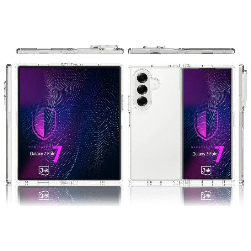 3MK Armor Case suojakotelo Samsung Galaxy Z Fold 7 -puhelimelle, läpinäkyvä