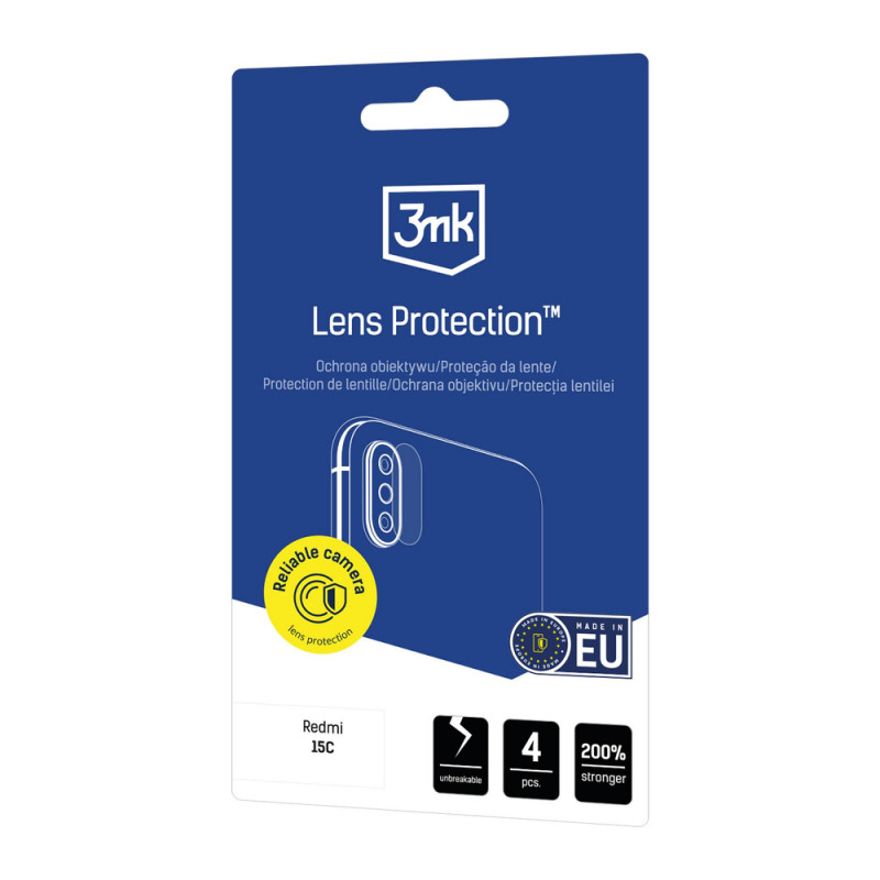 3MK Lens Protection -kameran linssinsuoja Xiaomi Redmi 15C 4G -puhelimelle