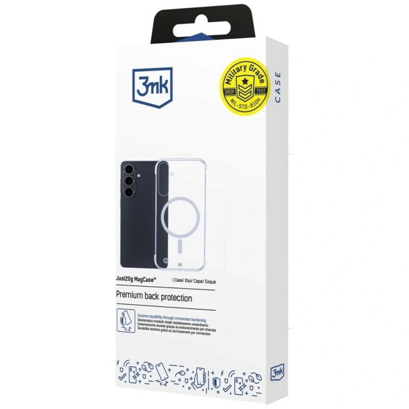 3mk Just20g MagCase Samsung Galaxy S26 suojakotelo, läpinäkyvä