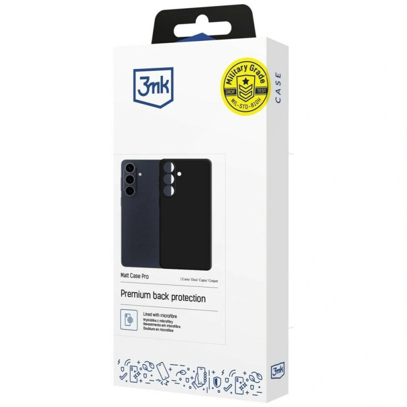 3mk Matt Case Pro Samsung Galaxy S26 suojakotelo, musta