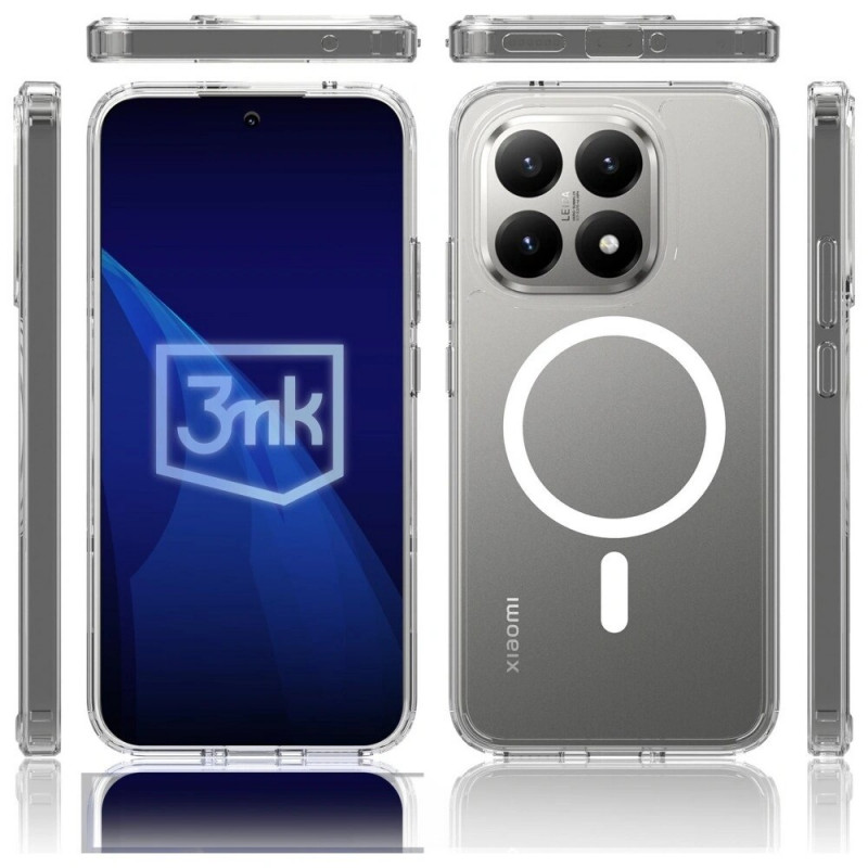 3MK Armor MagCase Xiaomi 15T 5G -älypuhelimen kuori, läpinäkyvä